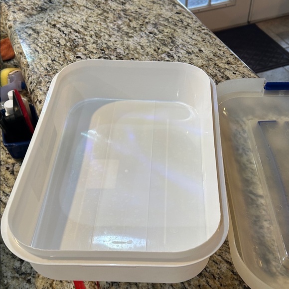 Mainstays White and Blue Cake Carrier - Picture 8 of 10